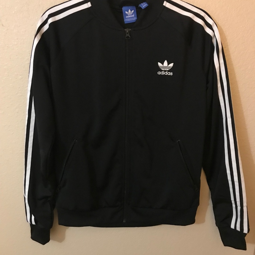 adidas Black and White Track Jacket